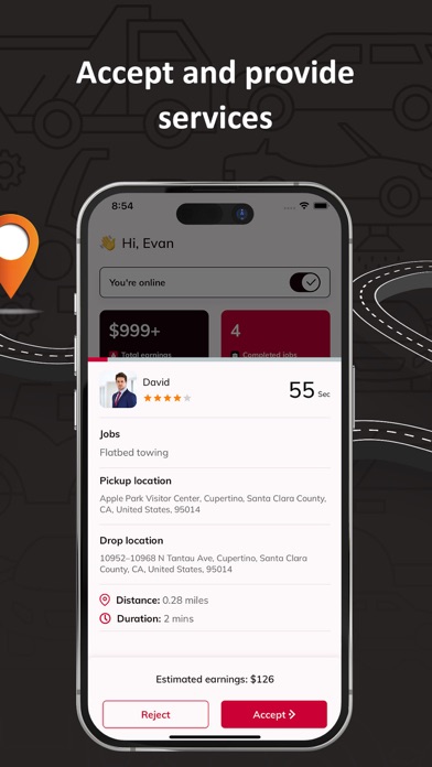 Wooberly RoadAssist Provider Screenshot