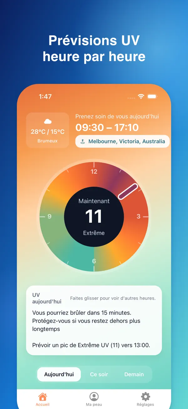 Screenshot #1 pour UVLens - Indice UV
