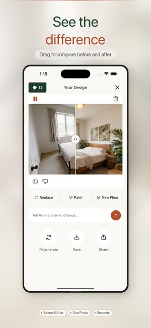 Roomture: AI Interior Design screenshot 1