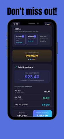 Podcast Ad Calculator screenshot