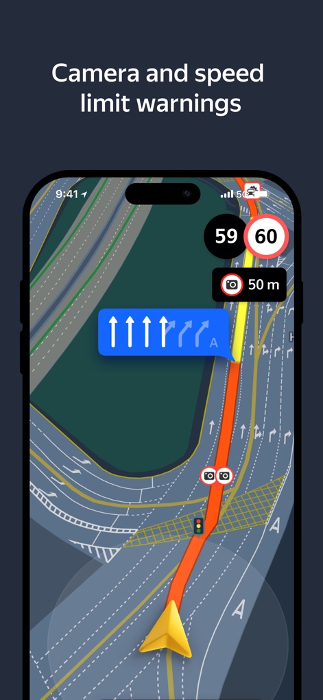 Yandex Navi – navigation, maps - Smart Road Warnings