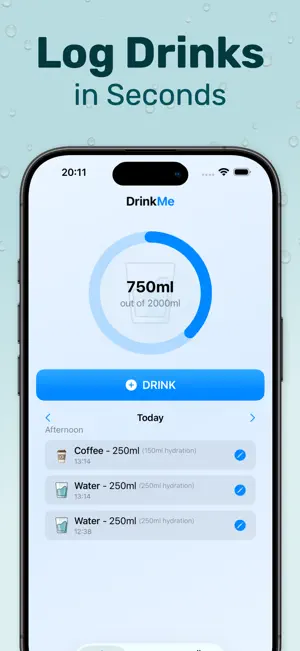 Water Reminder - DrinkMe screenshot 2