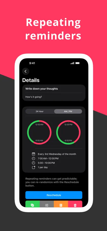 Screenshot 4 di 6 di Randominder | Routine Hacker