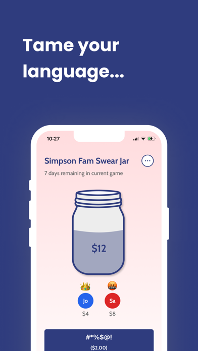 Swear Jar - Swear to do Good iPhone screenshot 2 - Lifestyle app