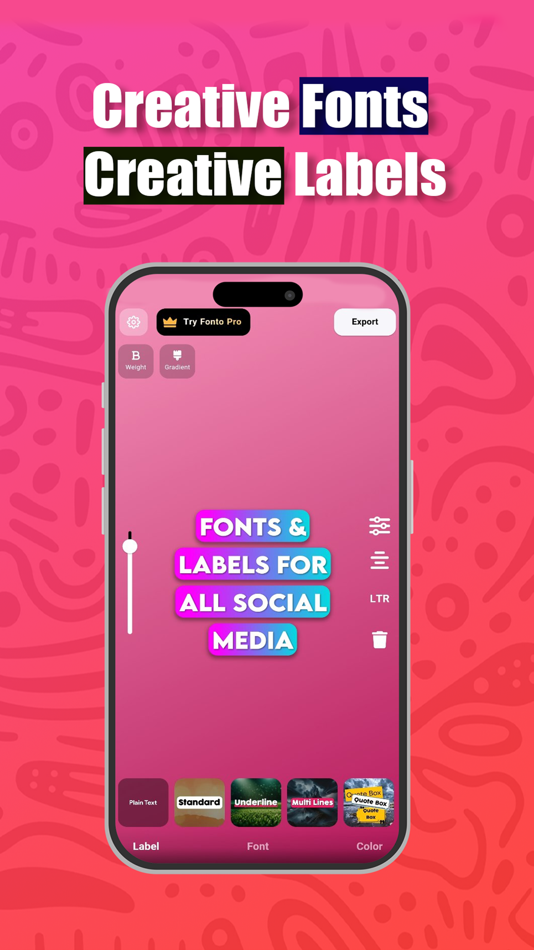 #4. Fonto - story font for IG (iOS) By: ZEEBAVERSE LLC