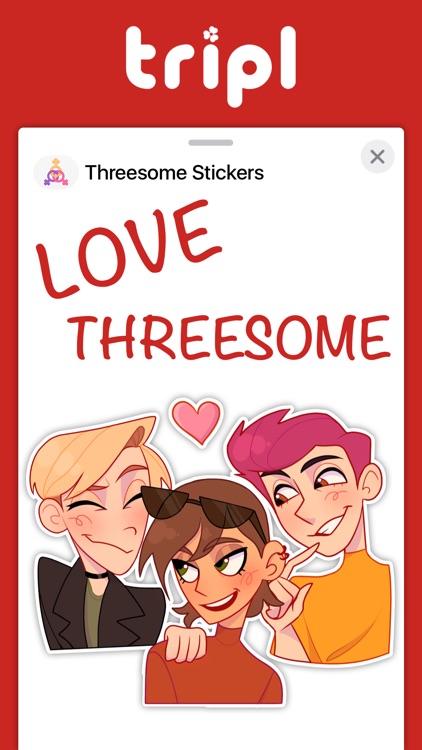 Love Triangle Stickers