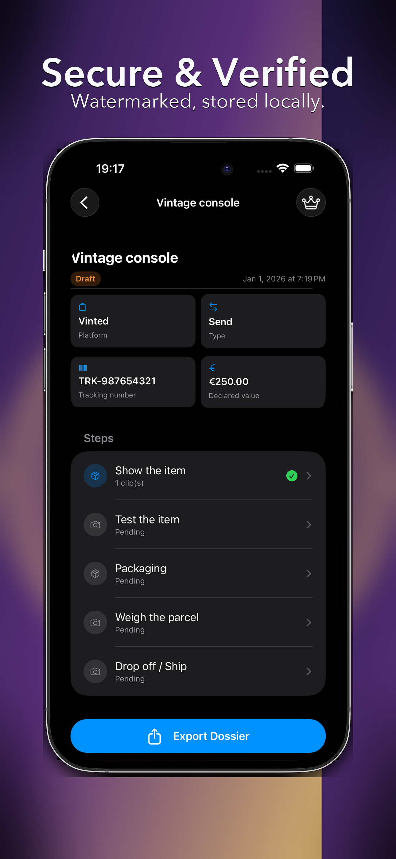 ParcelProof screenshot 3