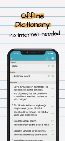 Turkish English Dictionary + iPhone screenshot