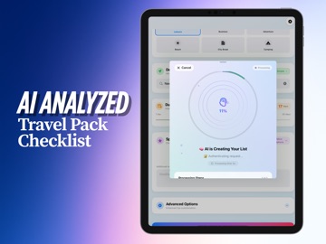 ReadyPack -AI Travel Checklist iPad screenshot