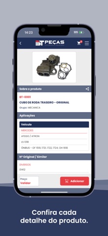 BT PEÇAS Catálogo screenshot