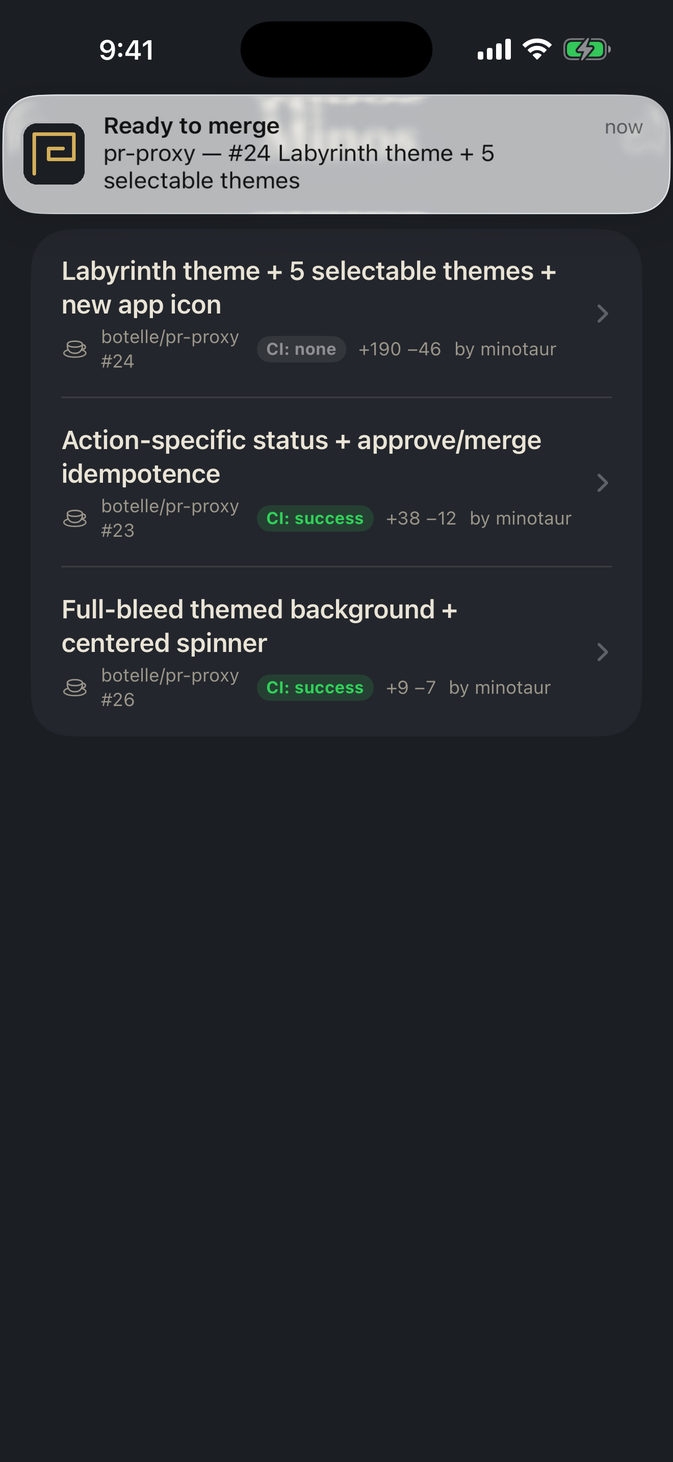 Minos PR Inbox screenshot 6