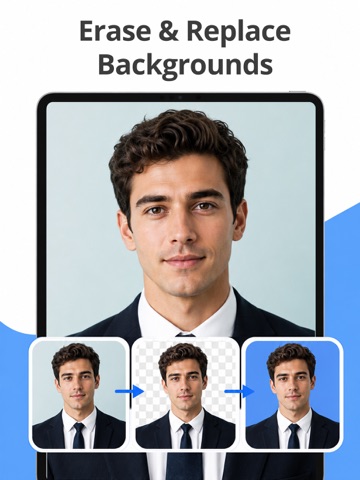 Passport photo maker - AI app iPad screenshot