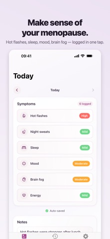 MenoLog: Menopause Tracker Screenshot 1 of 10