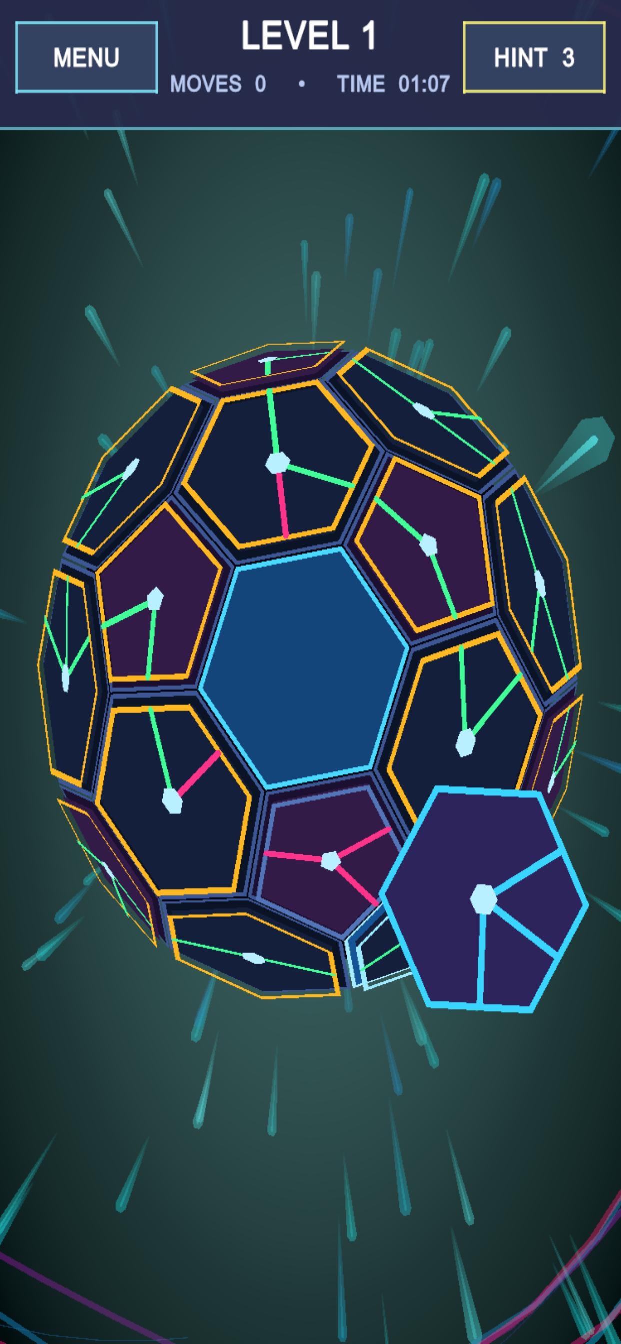 Screenshot 10 of Hexa Planet: 3D Hexagon Puzzle