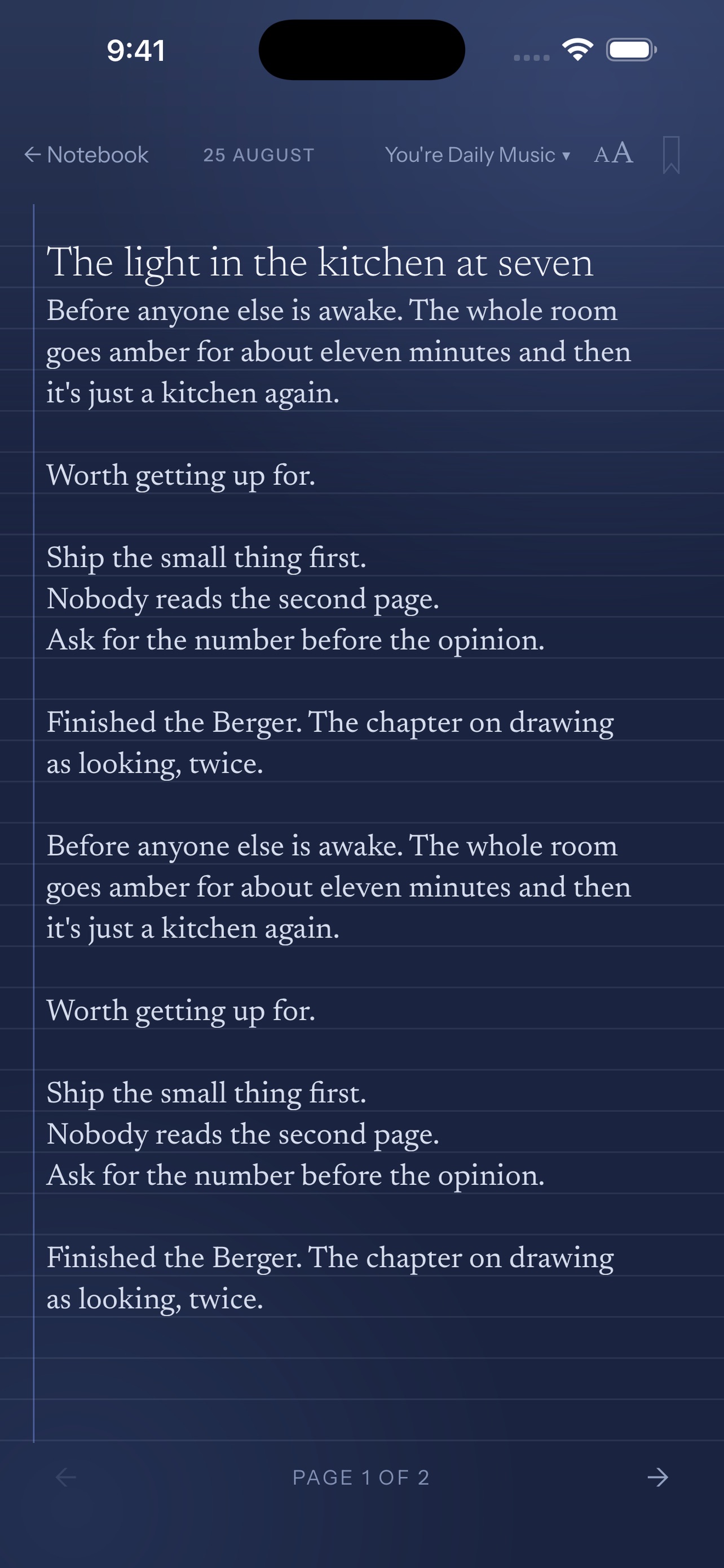 Screenshot 1 of Notebook: For Life's Notes