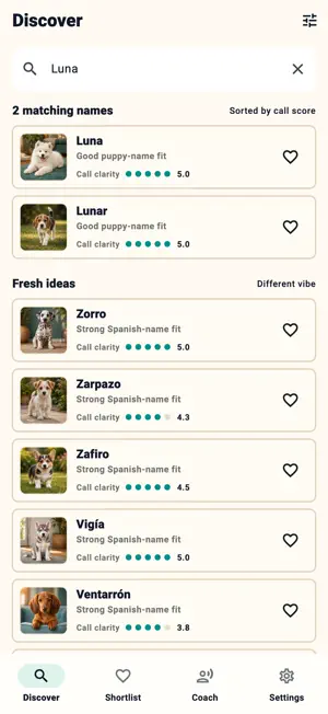 Puppy Name Finder: Dog Names screenshot 1