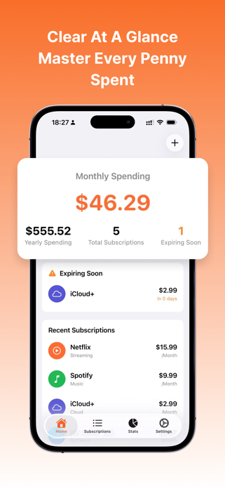 SubTrack-Subscription Manager Screenshot 1 of 4