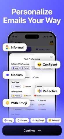 AI Email Generator - Air Mail iPhone screenshot