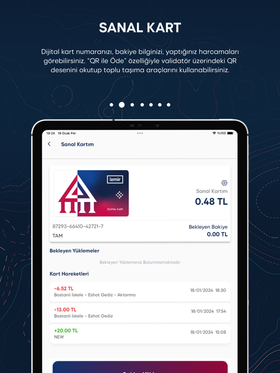 İzmirim Kart - Dijital Kart iPad screenshot 2 - Travel app