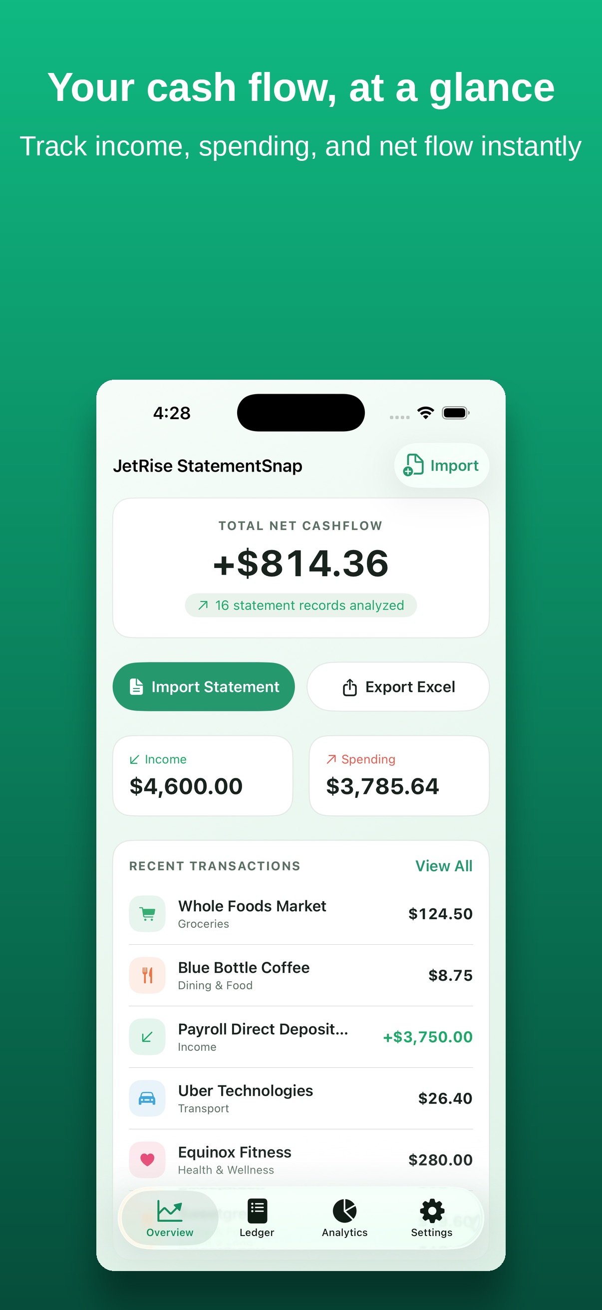 Screenshot 2 of JetRise StatementSnap