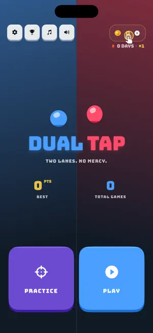 DUAL TAP: Reaction Game screenshot 1