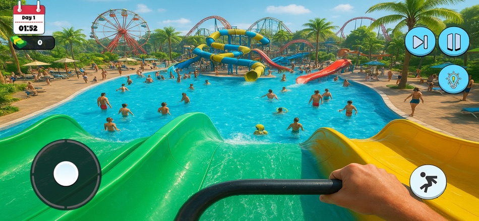 #2. Crazy Water Slides Park Sim 3D (iOS) By: Fatima Aslam