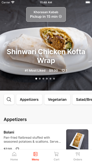 Khorasan Kabab iPhone screenshot 2 - Food & Drink app