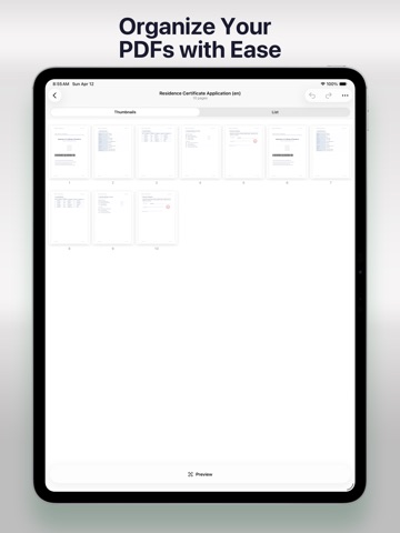 PDFPager - Reorder Combine PDF iPad screenshot