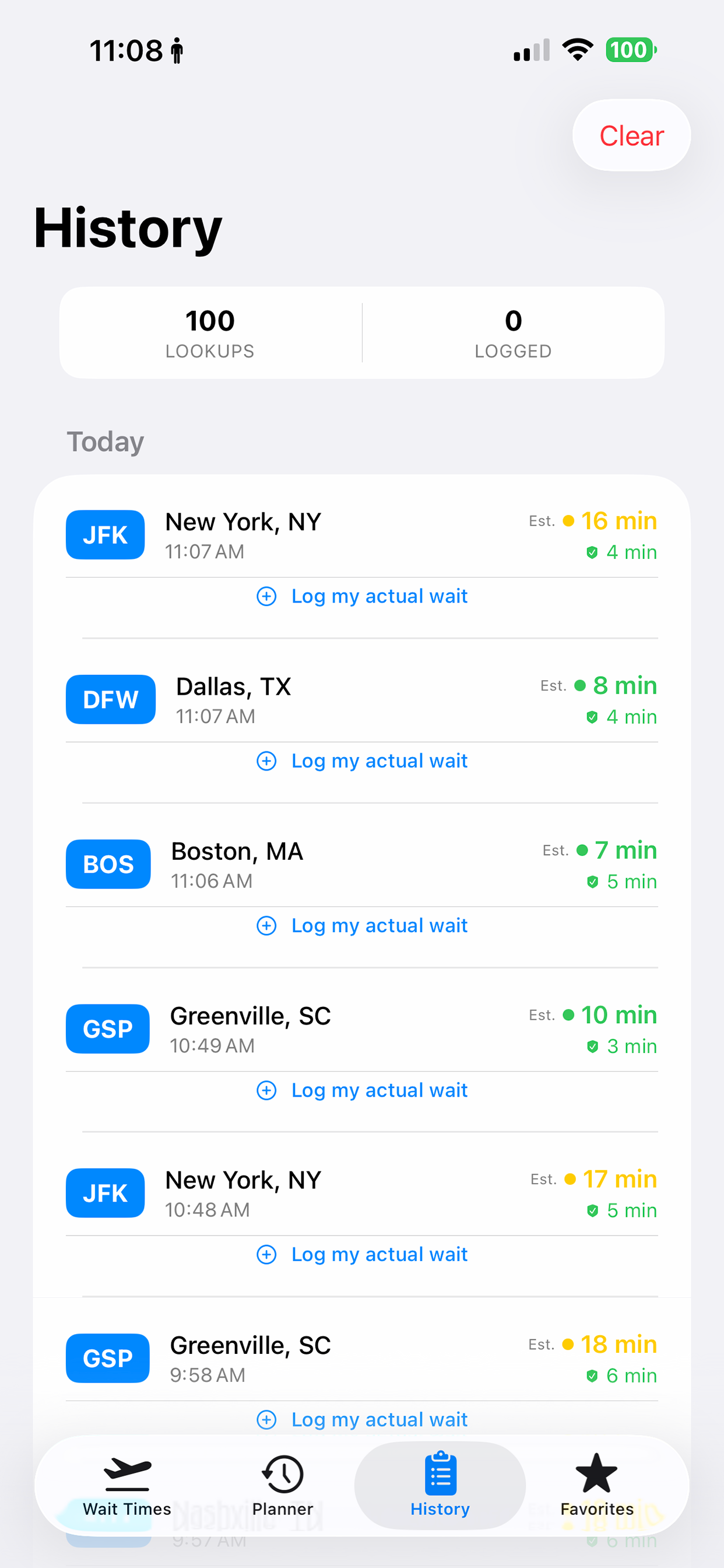 TSA Wait Times screenshot 5
