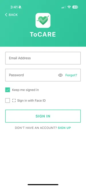 ToCARE screenshot 2