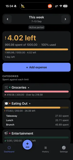 Basic Budget: Expense Tracker screenshot 1