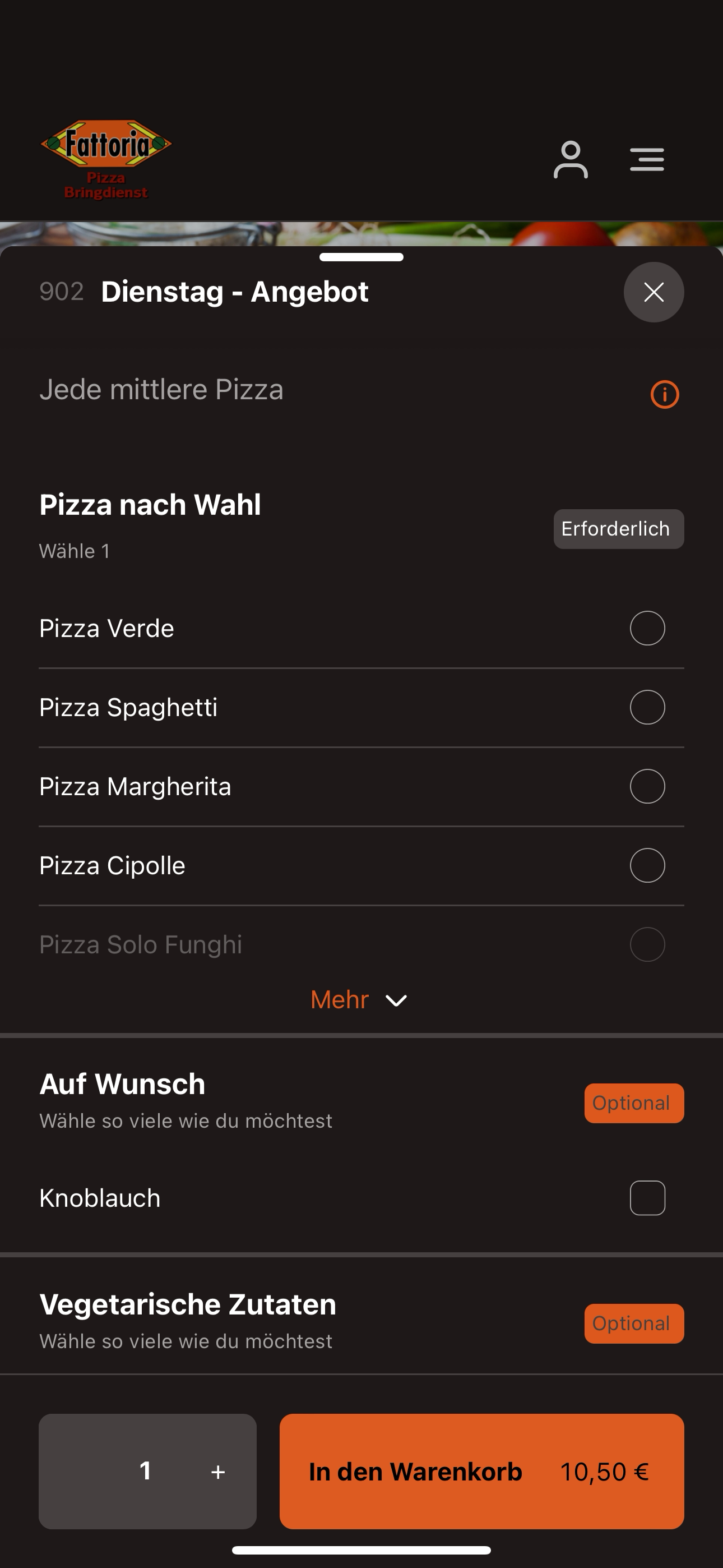 Fattoria Pizza - Bringdienst