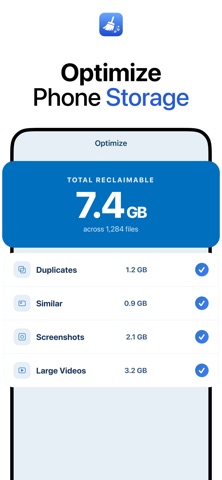 FreeUp - Phone Storage Cleaner iPhone screenshot