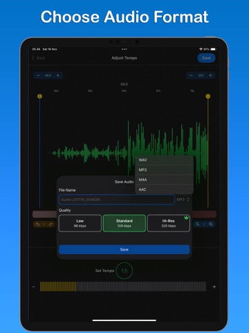 Music Speed Changer・Audio iPad screenshot