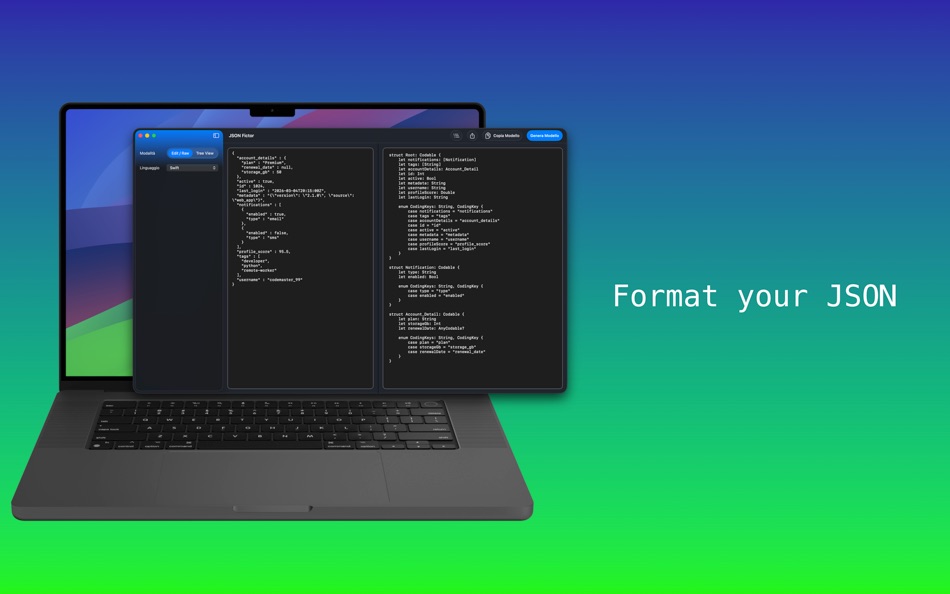 #3. JSONFictor (macOS) Ved: Mario Matrone