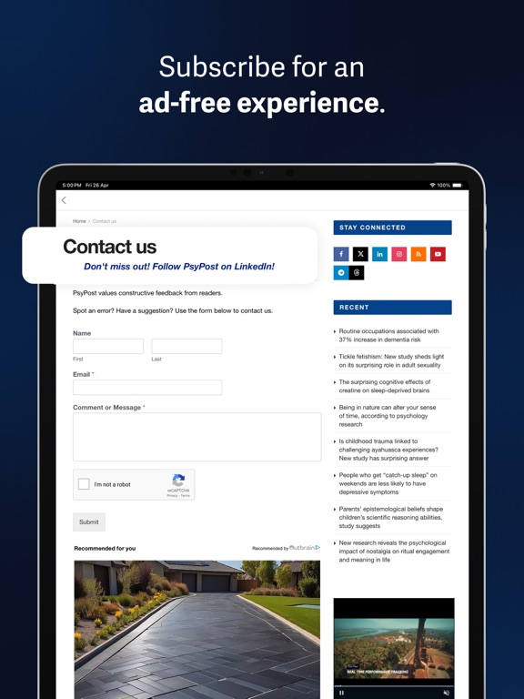 PsyPost iPad screenshot 4 - News app