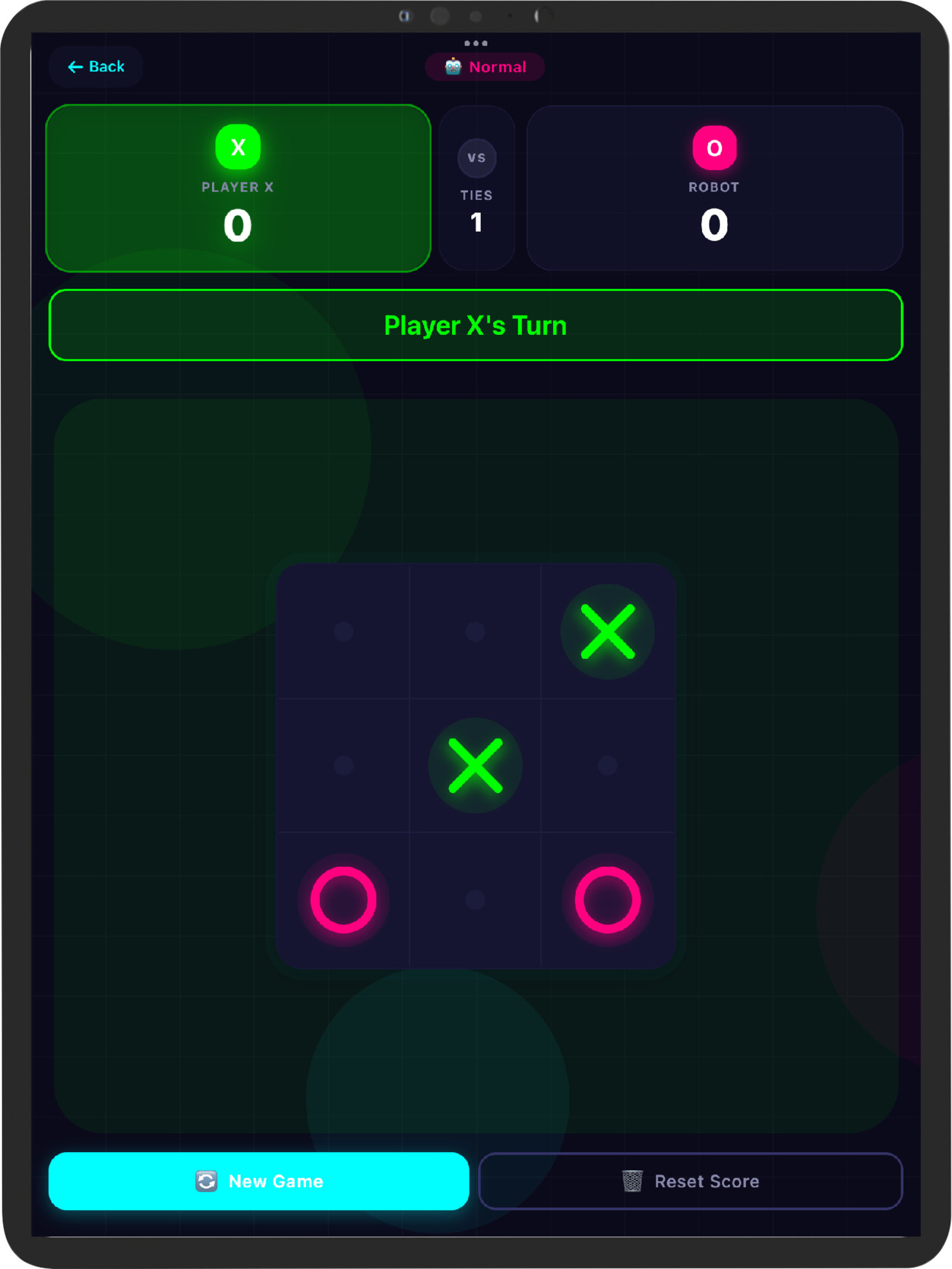 Neon Tic Tac Toe - Classic XO