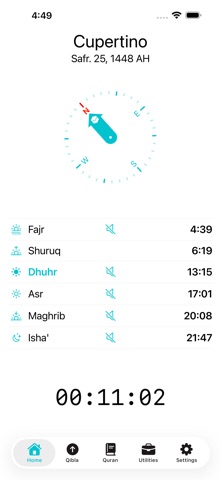 Muezzin iPhone screenshot