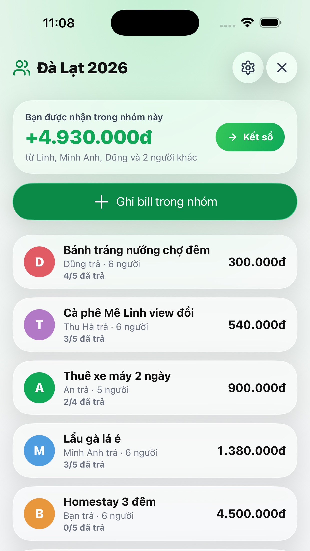 Screenshot 1 of Dono – Chia tiền nhóm