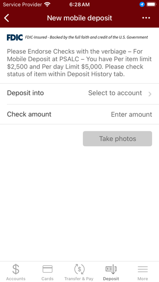 PSALC Banking App iPhone screenshot 5 - Finance app