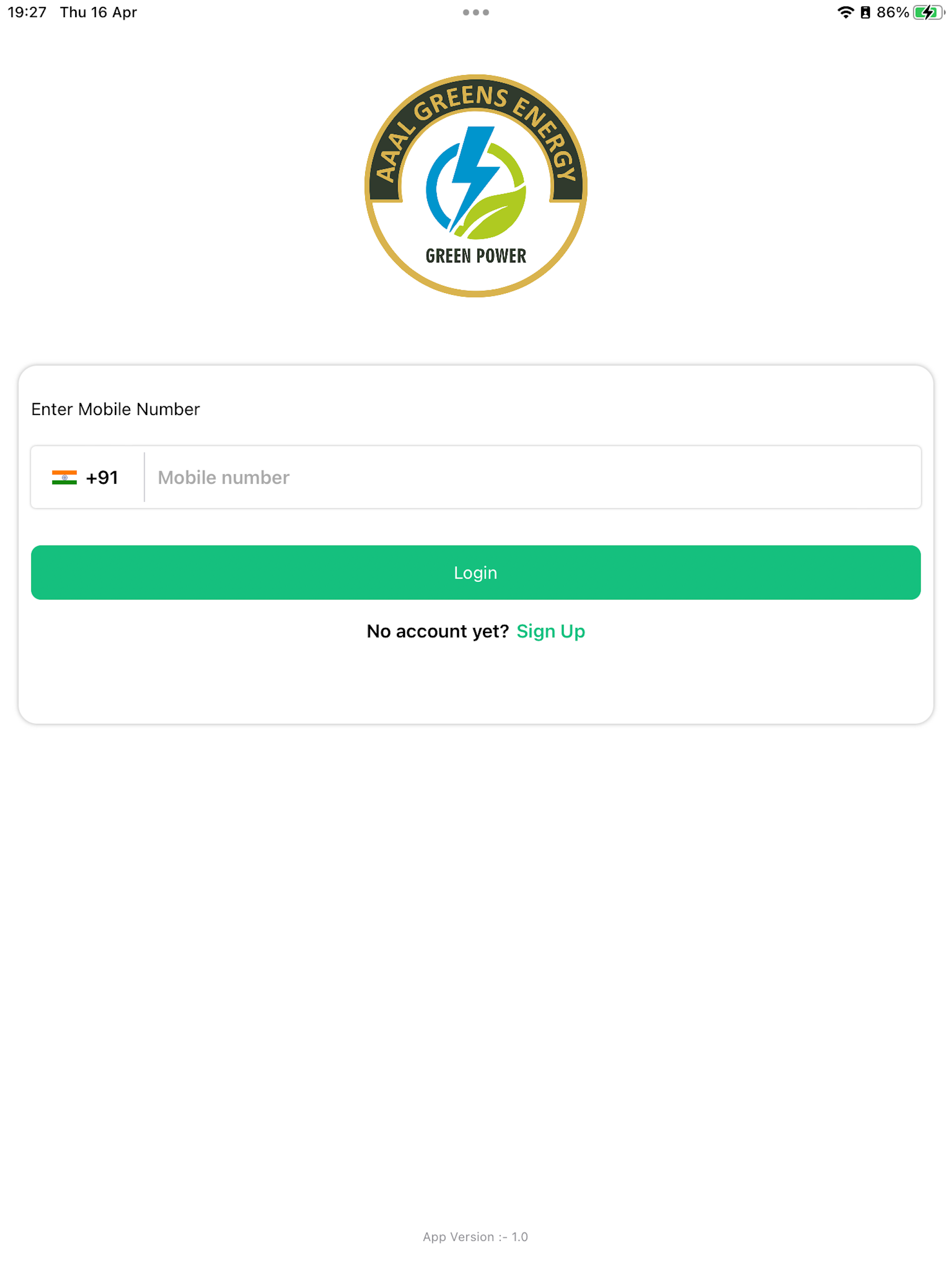 AAL Greens Energy App