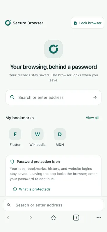 Secure Browser: App Lock screenshot 2 of 4