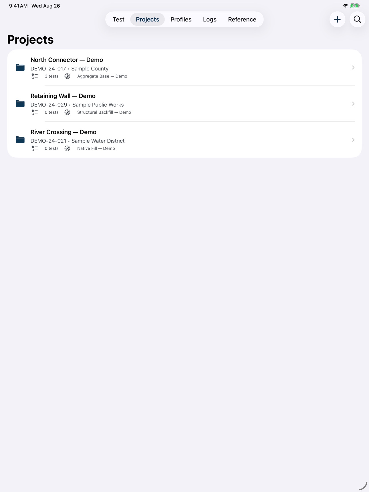 Screenshot 9 of Field Density Log