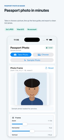 Passport Photo Pic Maker iPhone screenshot