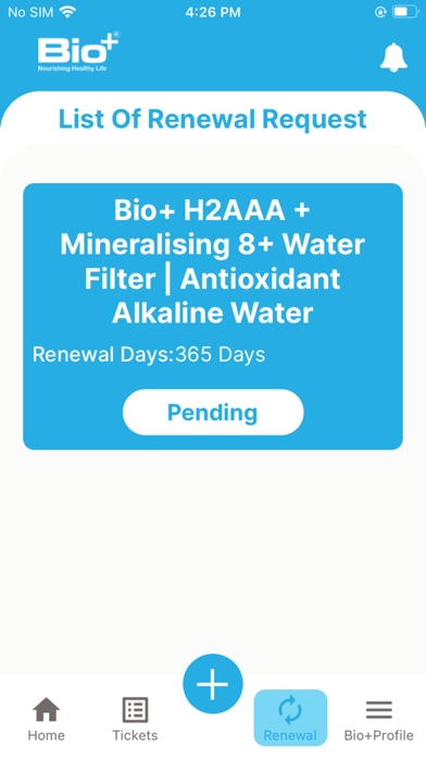 Bio+ Warranty Screenshot