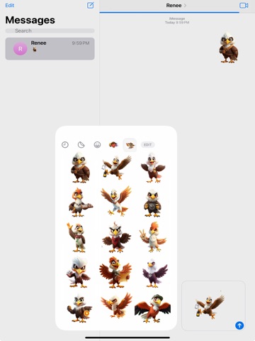 Daring Eagle Stickers iPad screenshot