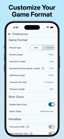 LaxClock: Smart Lacrosse Timer screenshot