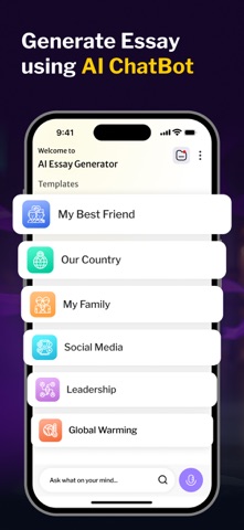 AI Essay Writer: AI Assistant iPhone screenshot
