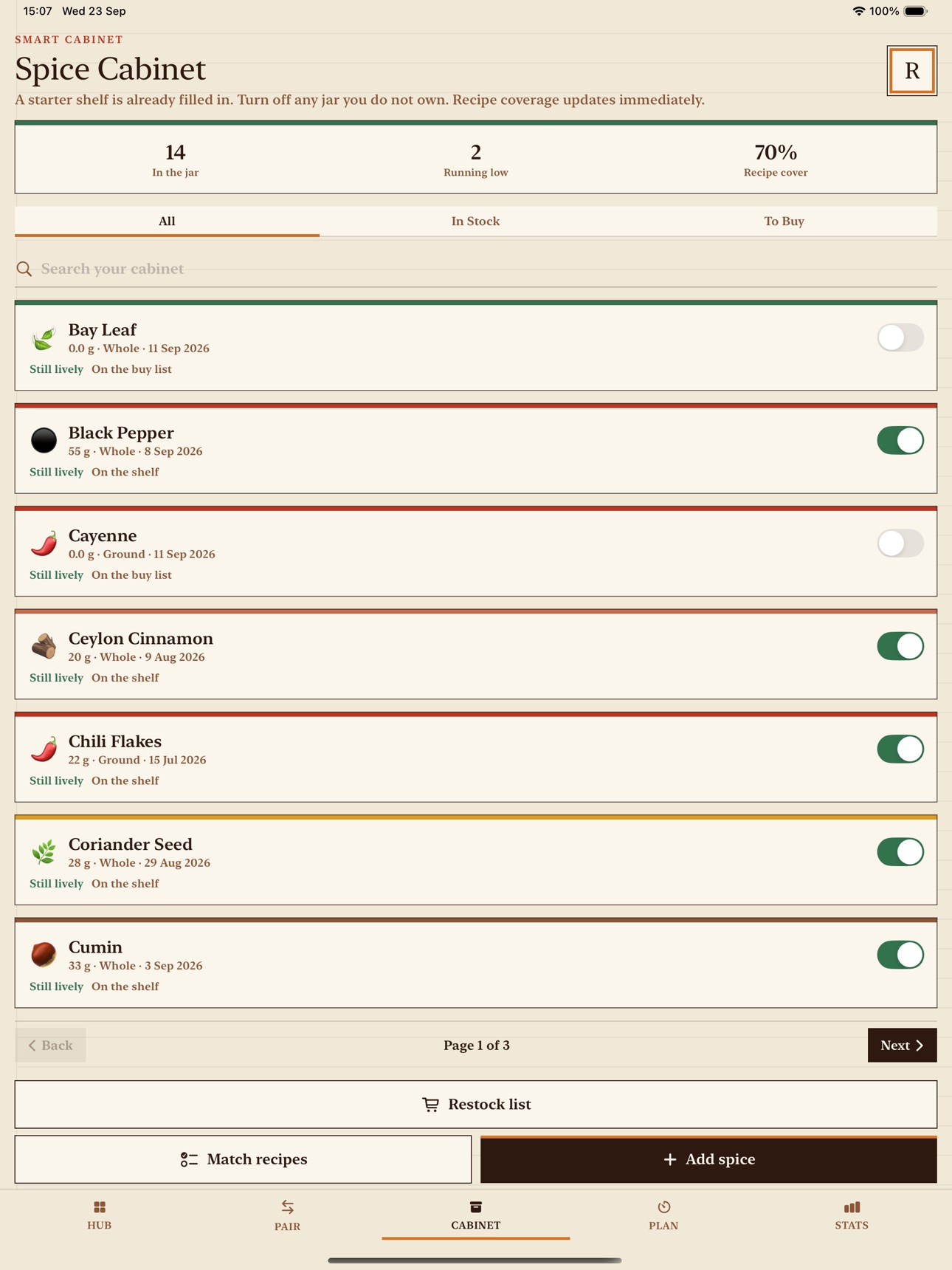 Screenshot 10 of Custom Ratios: Spice Pairings