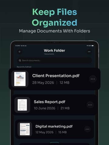 Scan to PDF - ScanTap iPad screenshot